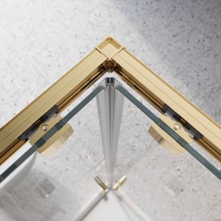 Душевой уголок BelBagno LUCE-A-2-80-C-ORO золото